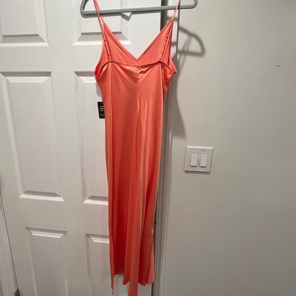 Peach Orange Slip Dress - Picture 2 of 3